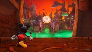 Disney Epic Mickey Rebrushed brings the magic of Disney to life in a vibrant 3D platformer. This beautiful remake sends Mickey Mouse on an epic journey through Wasteland, a realm of forgotten Disney characters. As Mickey, you will dive into a fantastical world and, armed with paint and thinner, shape your adventure and the fate of this alternate world.